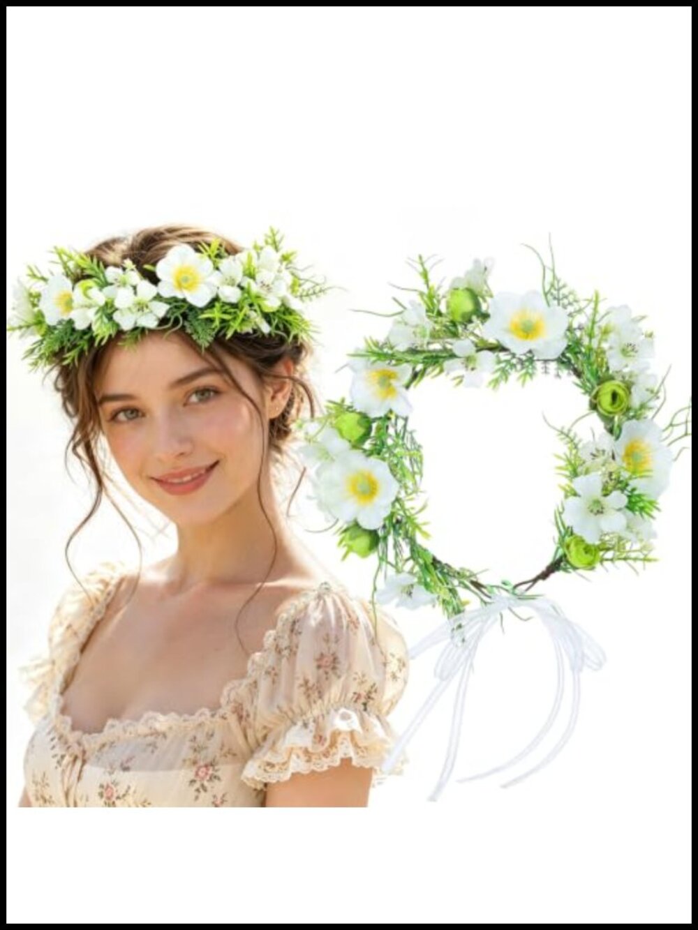 Bohemian Flower Crown Headband, Silk Petals, Party Festival Photo Prop